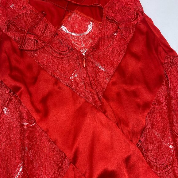 Agent Provocateur Emie SOIREE Red Silk Maxi Slip Dress AP2 Small - Picture 10 of 15